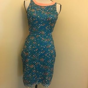 Mermaid look bodycon dress with cutouts